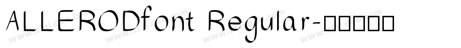 ALLERODfont Regular字体转换